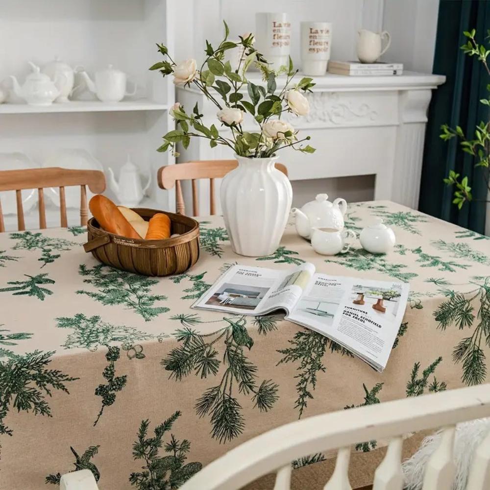 Nappe en coton motif pinède