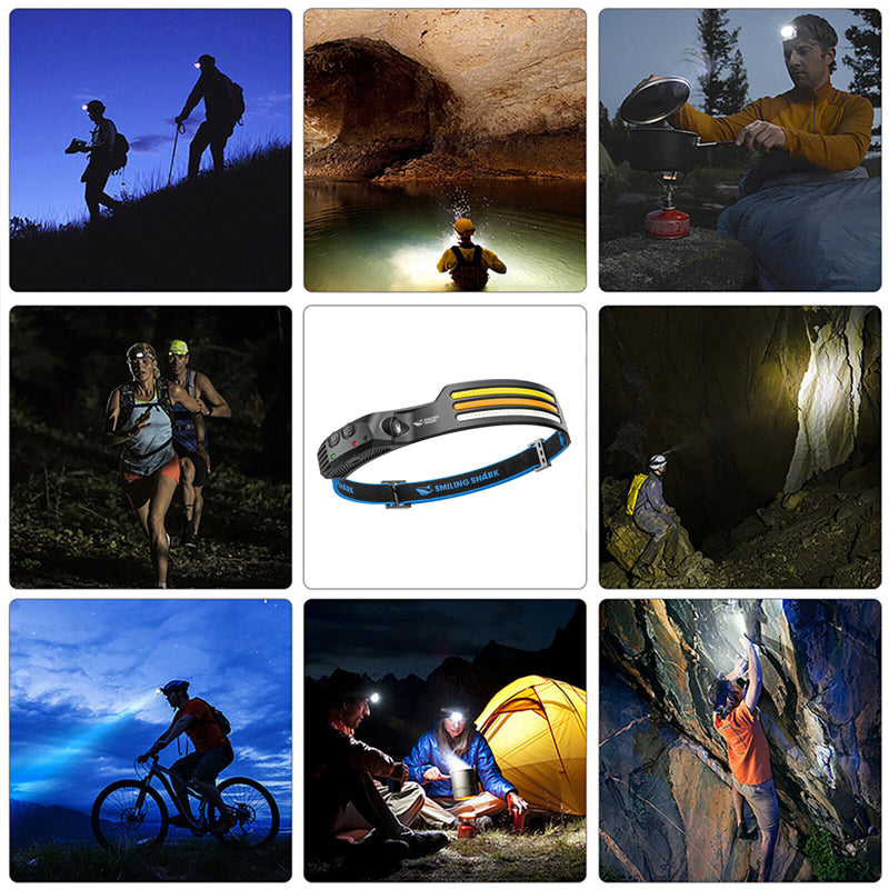 Lampe Frontale LED Puissante Rechargeable USB