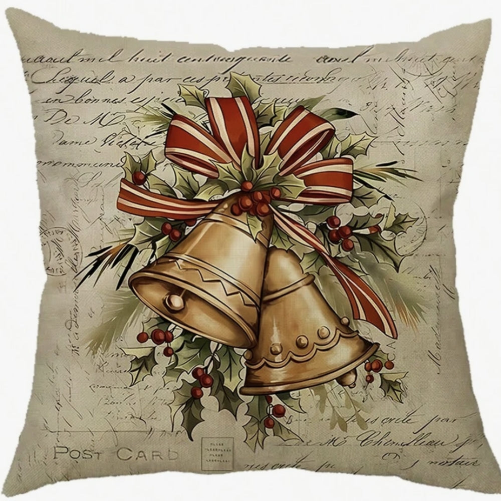 Housse de coussin Père Noël campagne