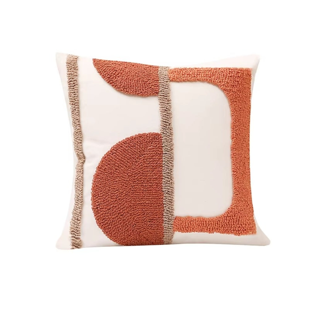 Housse de coussin brodée géométrique Eden