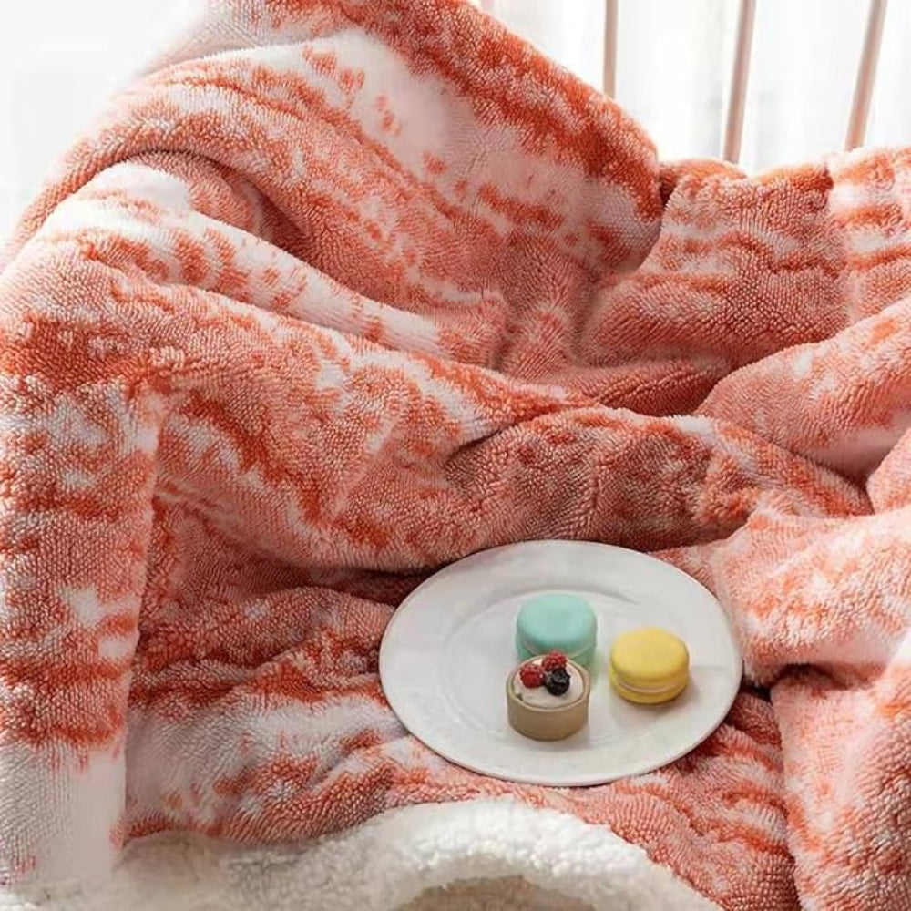 Plaid sherpa en velours Seraphina