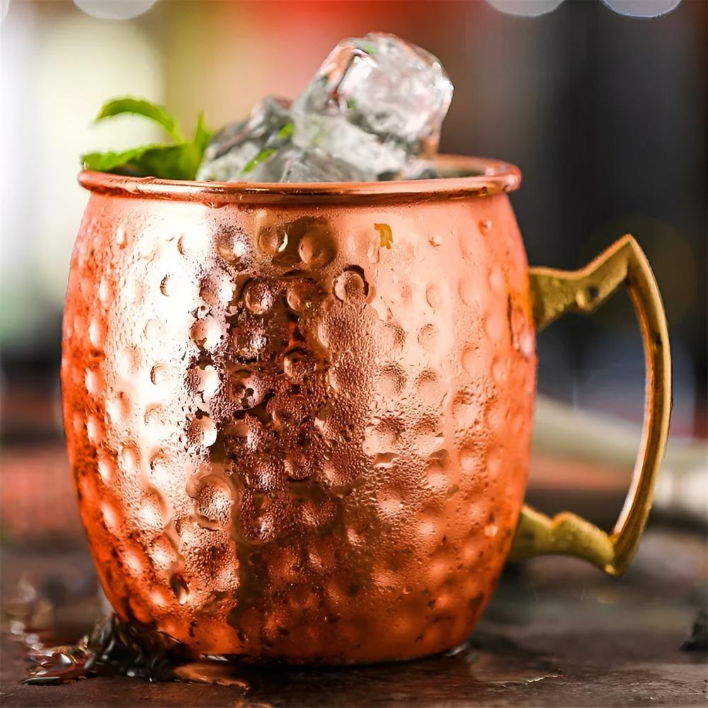 Mug en cuivre martelé
