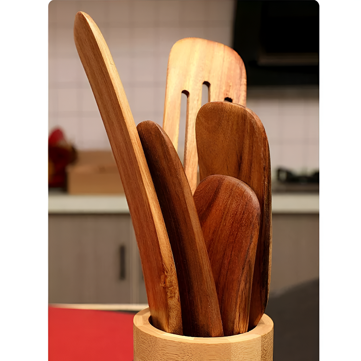 Set de spatules en bois antiadhésives