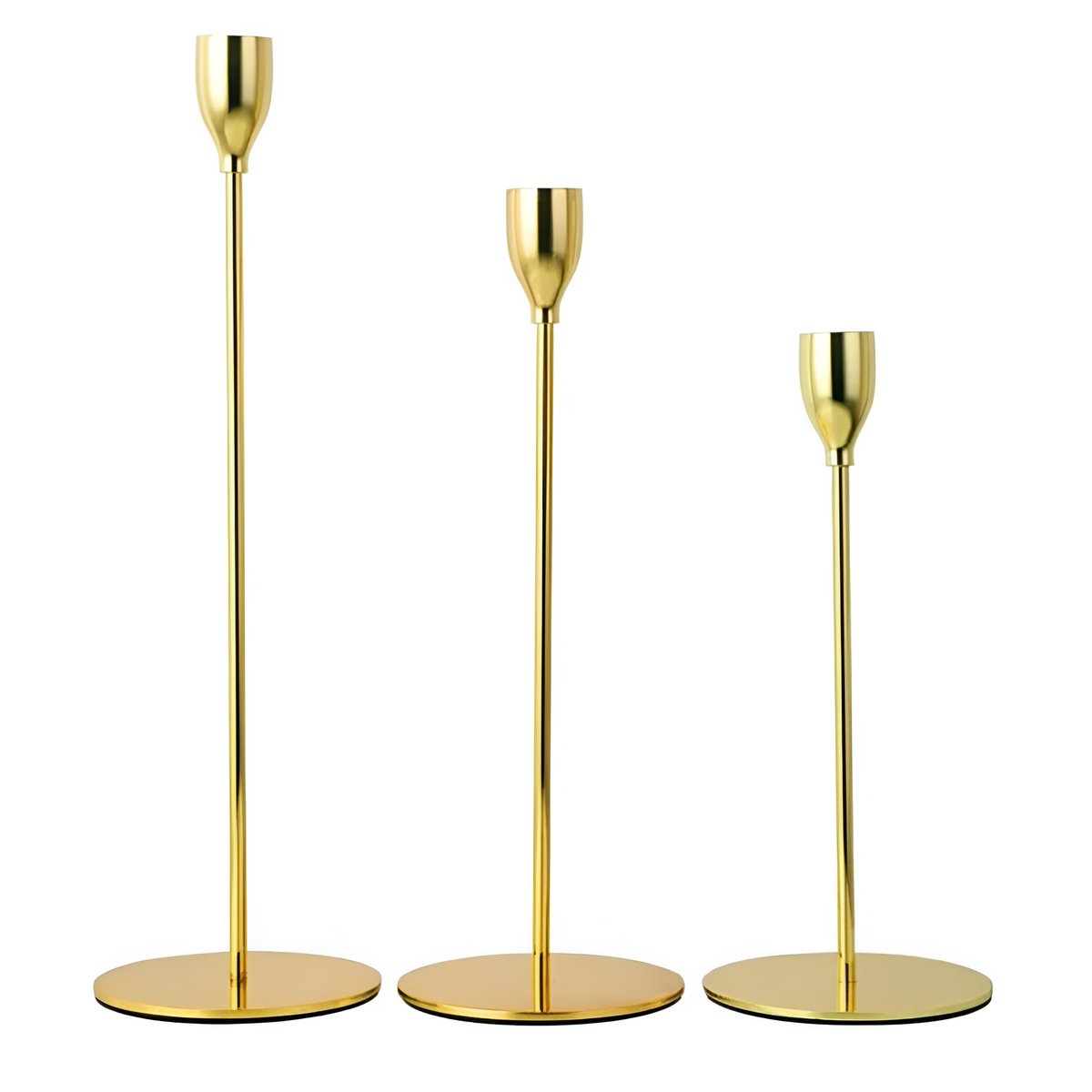 Bougeoirs métalliques élégants | Lot de 3