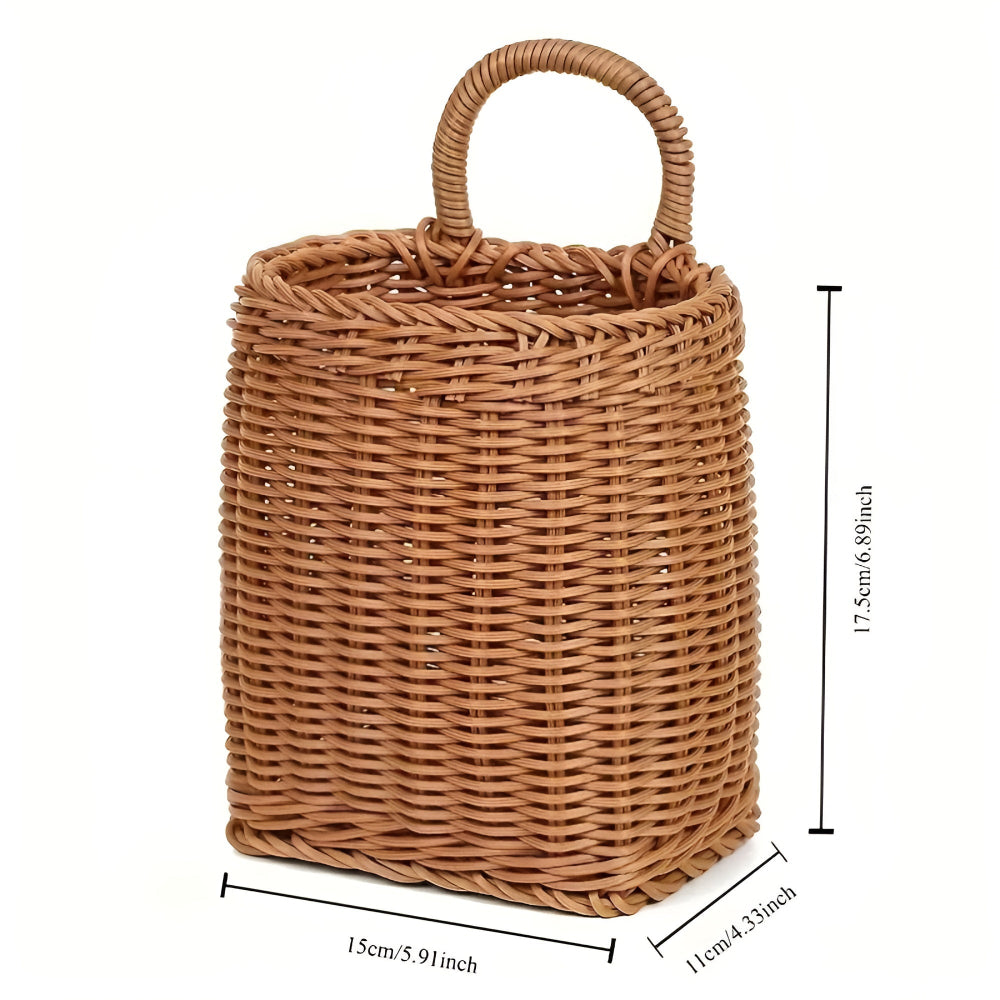 Panier de rangement en rotin tressé
