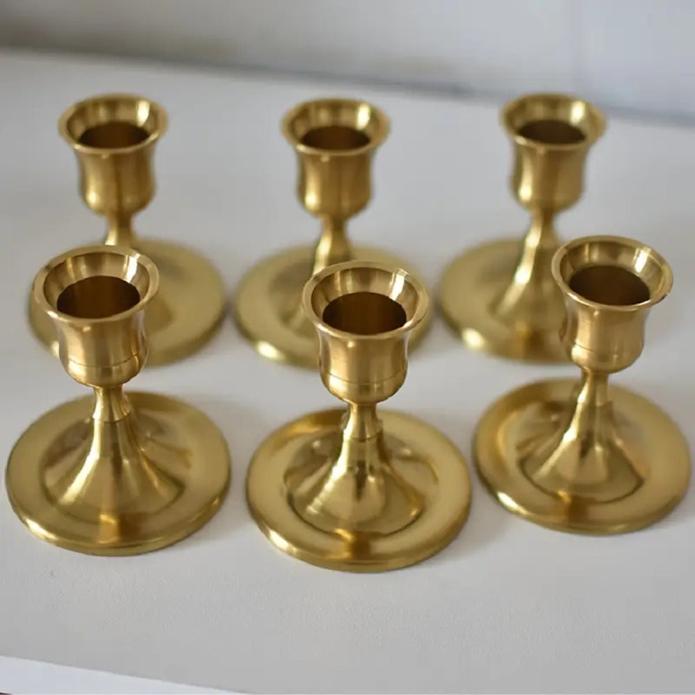 Bougeoirs vintage scintillants | Lot de 2