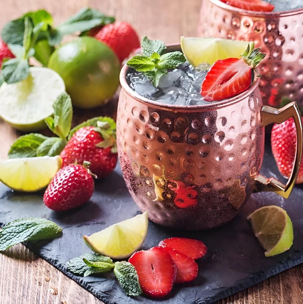 Mug en cuivre martelé