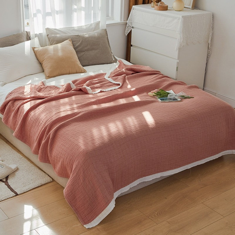 Plaid multicouche en mousseline de coton