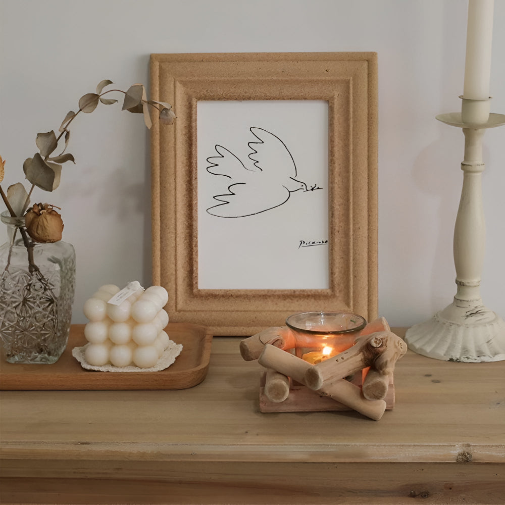 Bougeoir Driftwood Haven en bois flotté