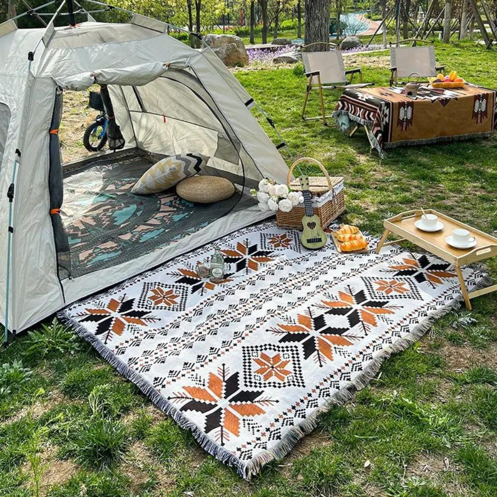 Tapis de pique-nique motif boho marocain