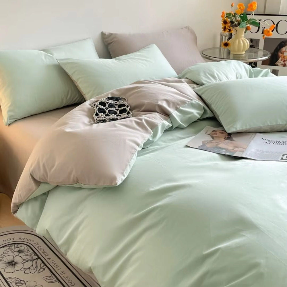 Parure de couette en coton Lustova | 3 pièces