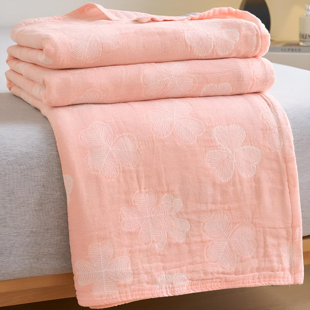 Plaid en coton trèfle à quatre feuilles