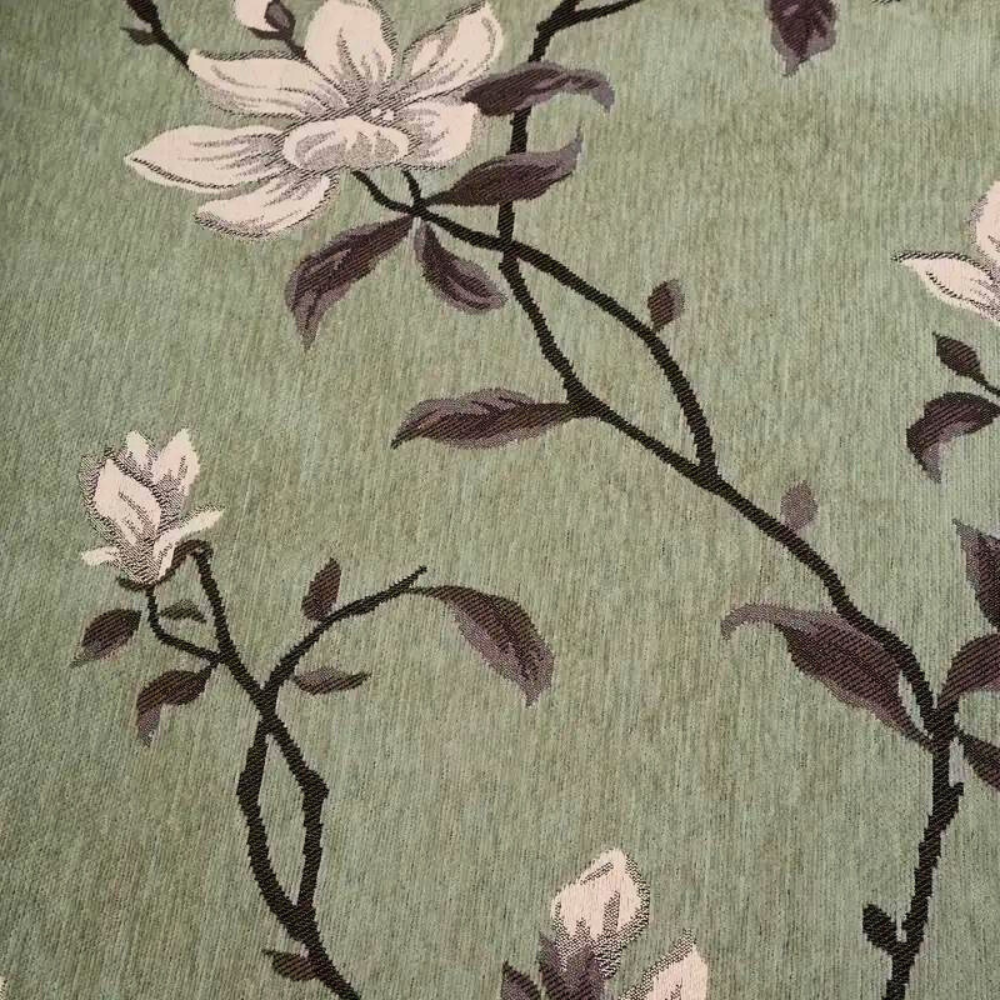 Housse de canapé en chenille fleurs vintage