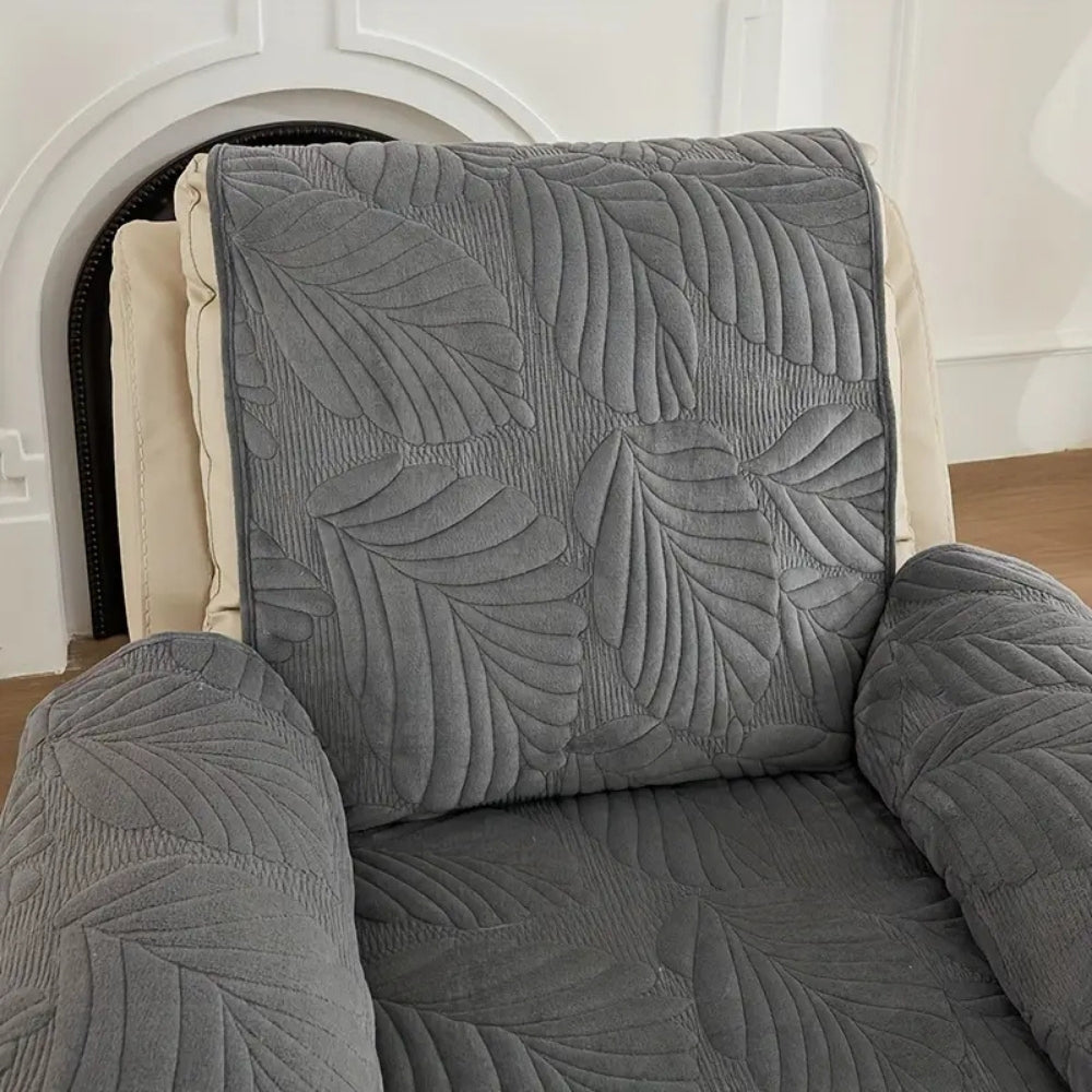 Housse de fauteuil relax motif feuilles