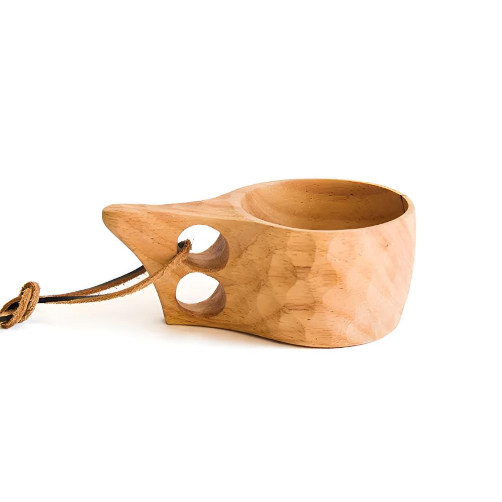 Collection de mugs artisanaux en hévéa