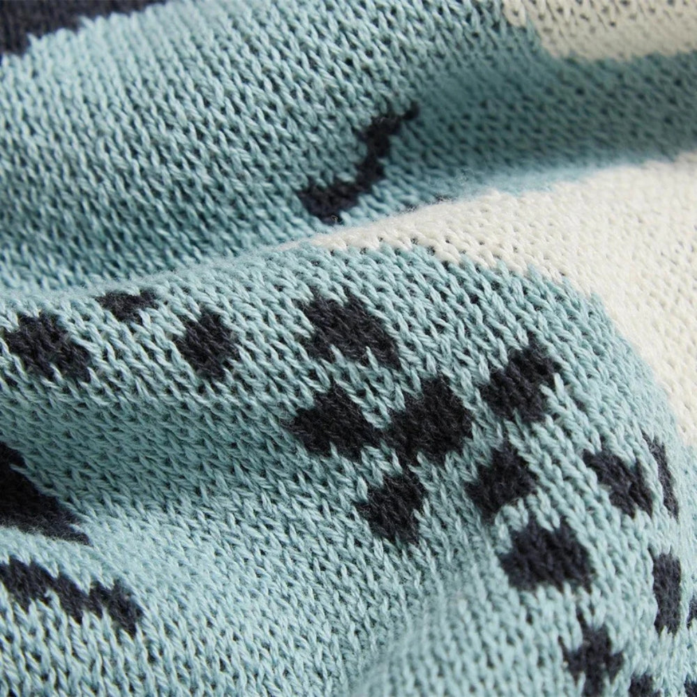 Plaid motif hippocampes