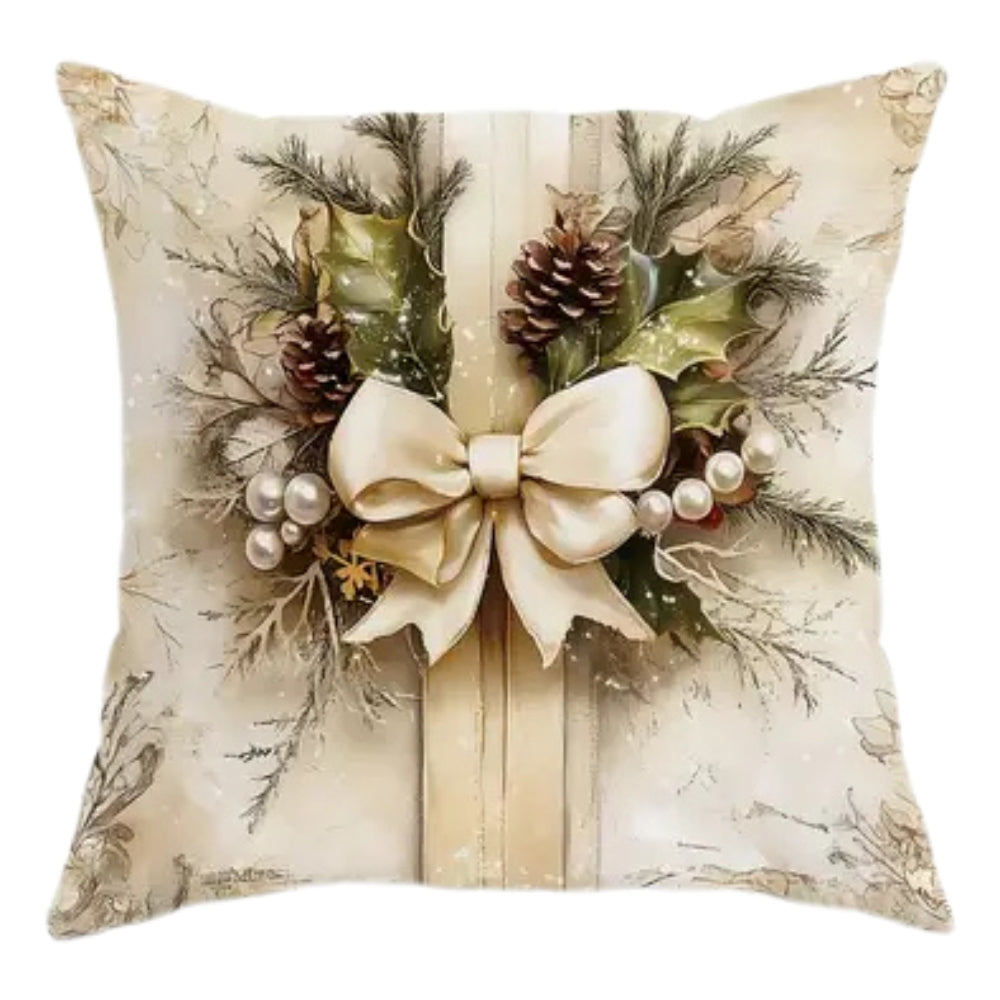 Housses de coussin de Noël en velours doré