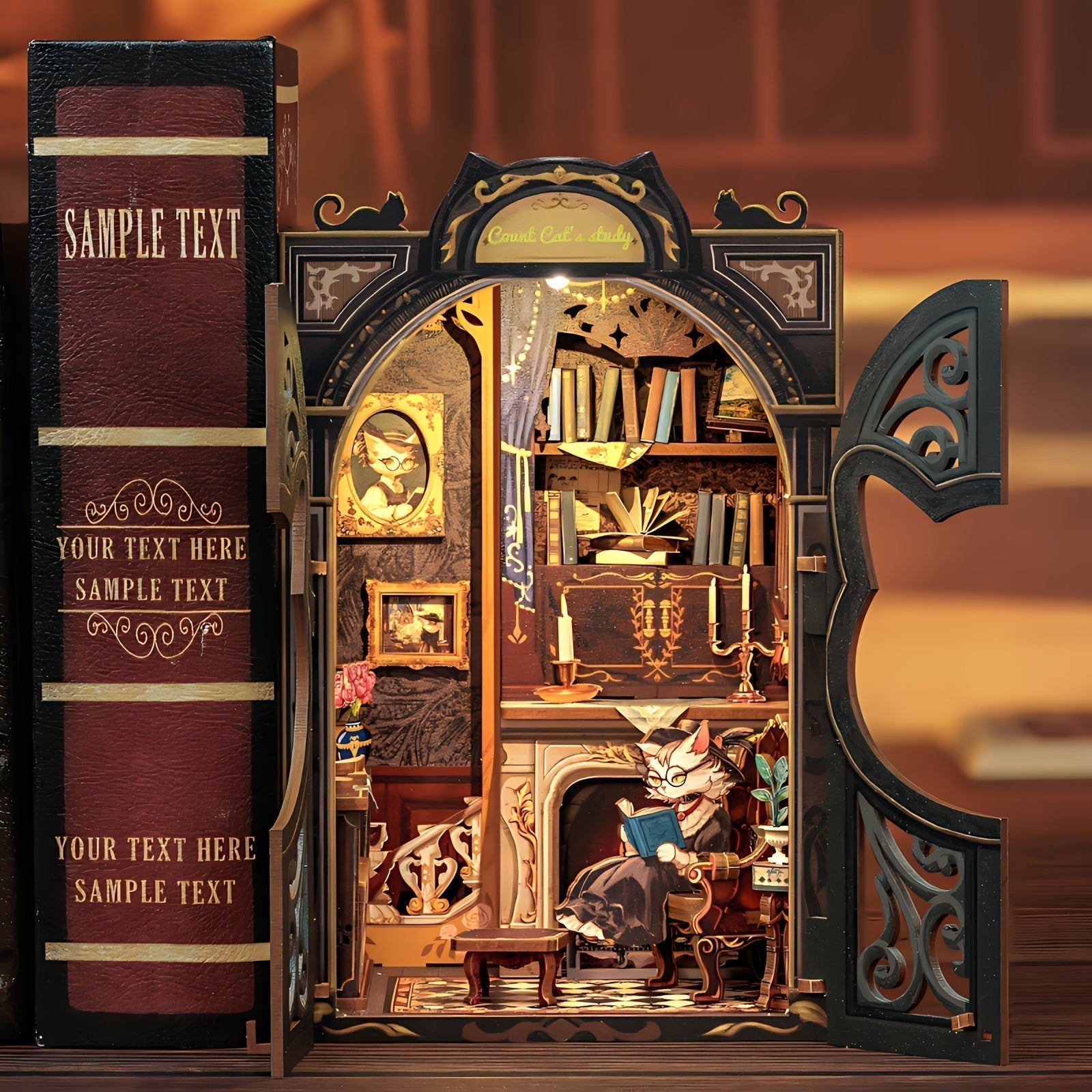 Kit bois 3D librairie miniature