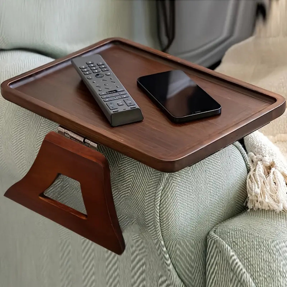 Tablette d'accoudoir réglable en bambou – Midnight Ebony