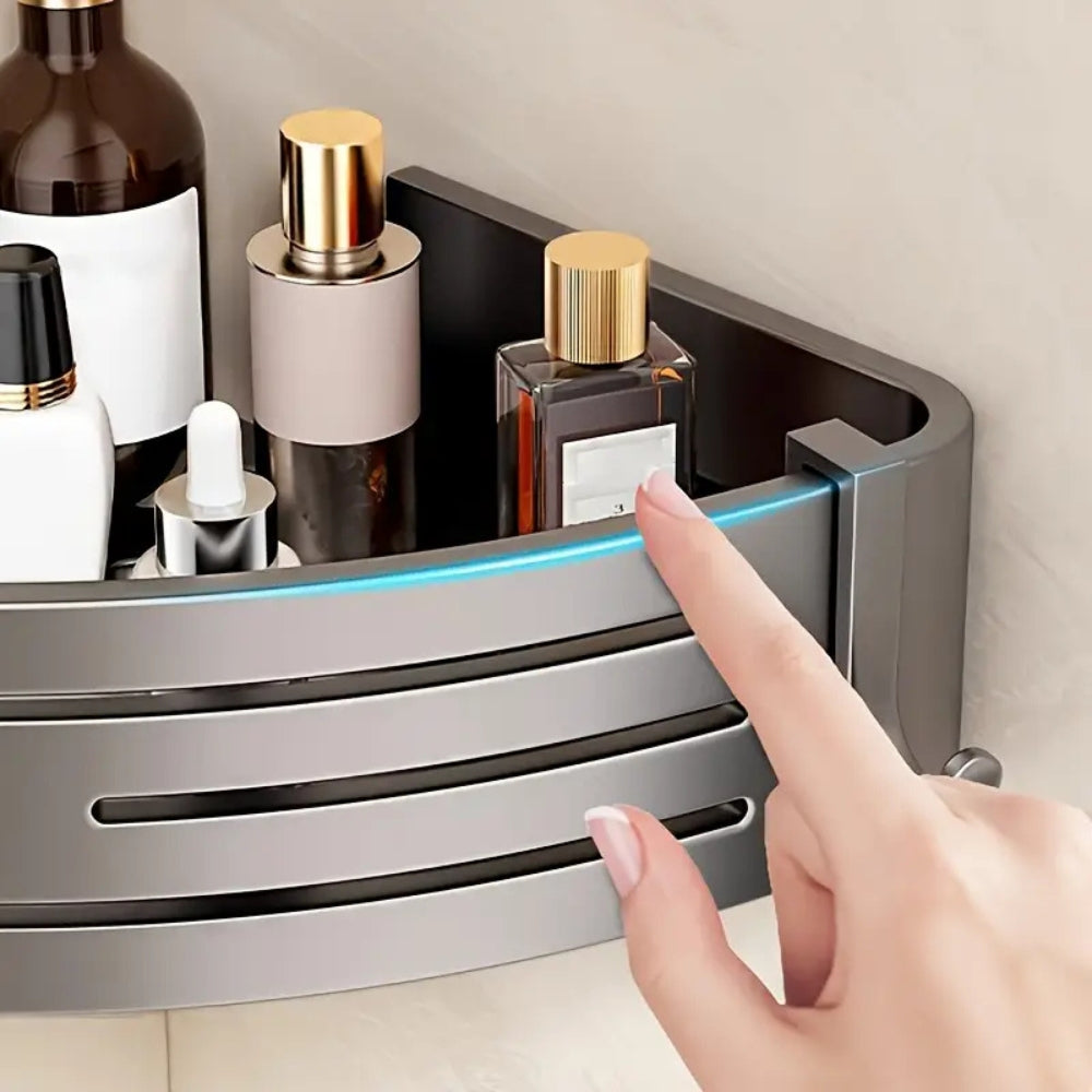Étagère de douche d'angle en aluminium