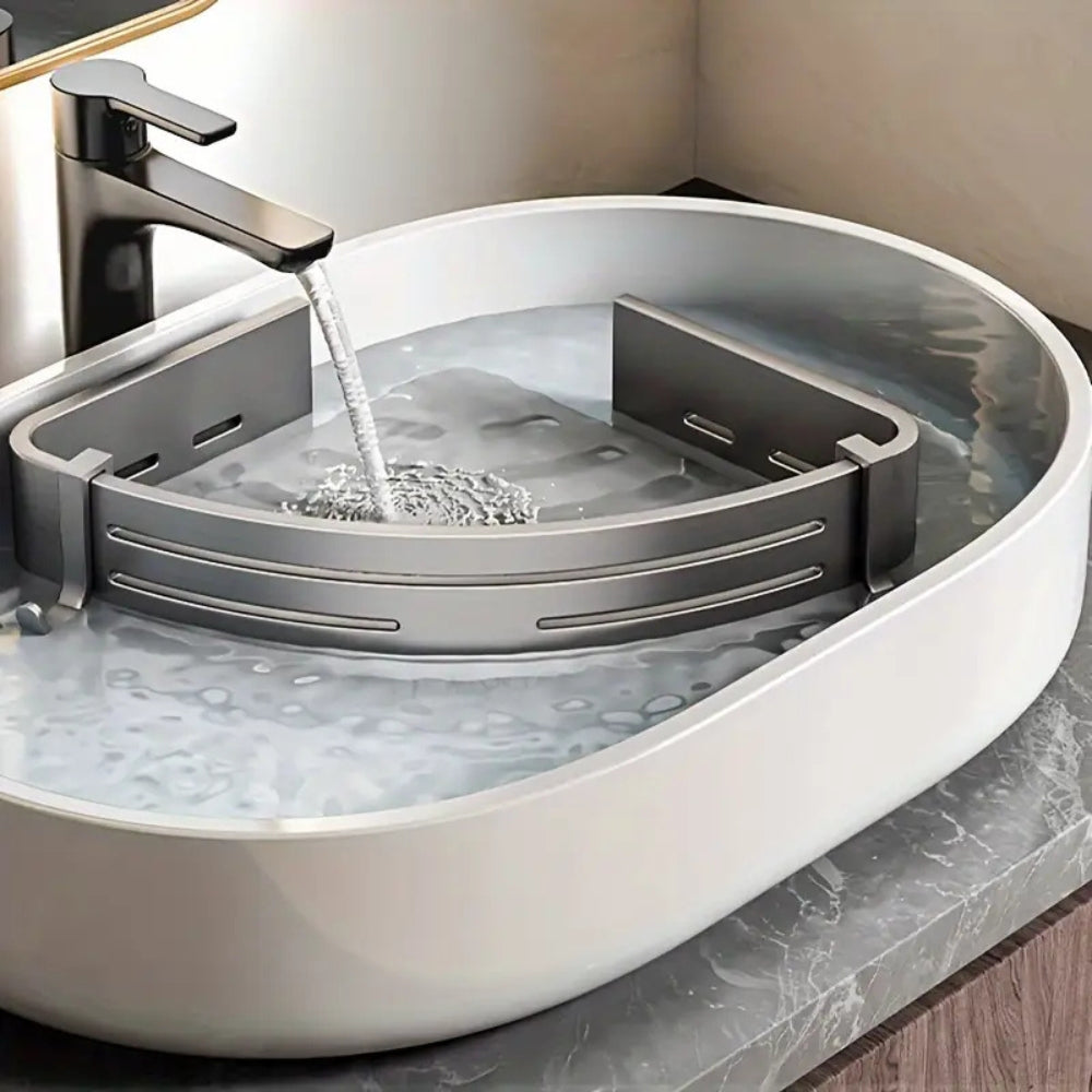 Étagère de douche d'angle en aluminium