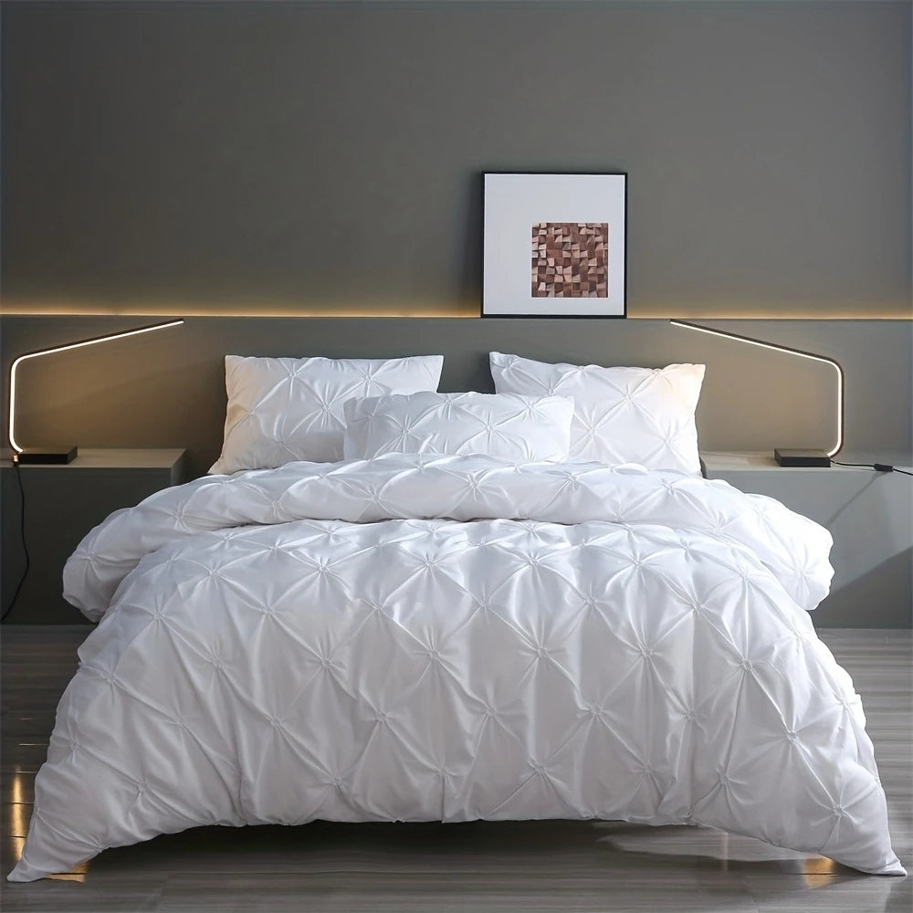 Parure de couette luxueuse à plis pincés Amore