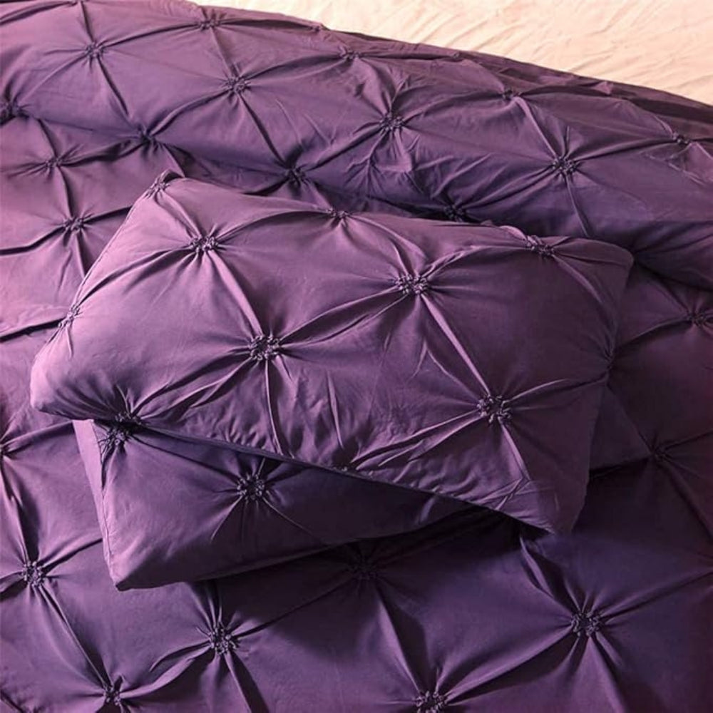 Parure de couette luxueuse à plis pincés Amore