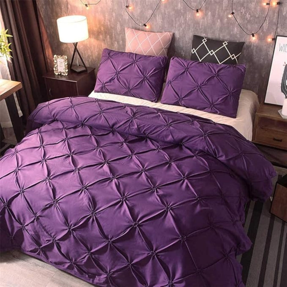 Parure de couette luxueuse à plis pincés Amore