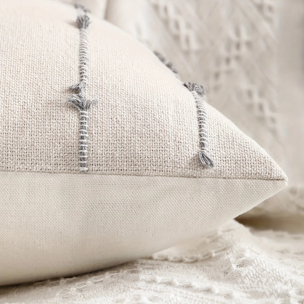 Housse de coussin surpiqûres verticales Averra