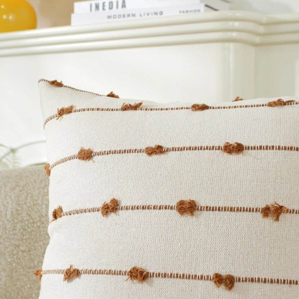 Housse de coussin surpiqûres verticales Averra