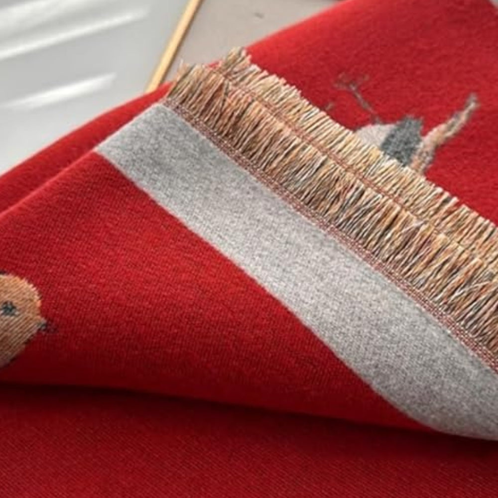 Châle jacquard respirant motif oiseaux