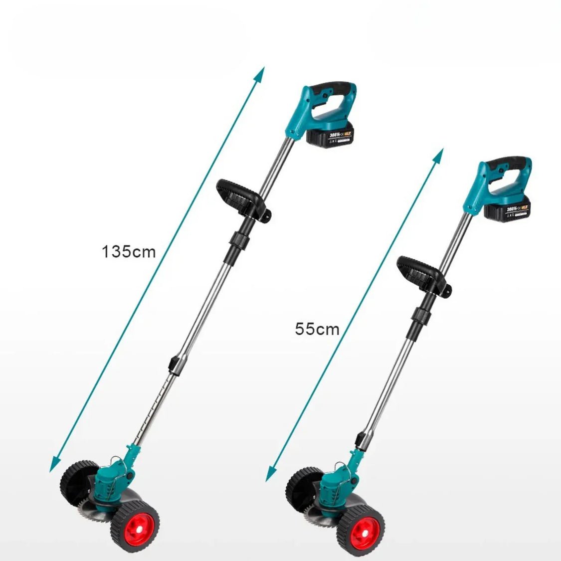 Coupe-Herbe Sans Fil Pliable 36V – Hauteur Réglable, Roues & 3 Types de Lames