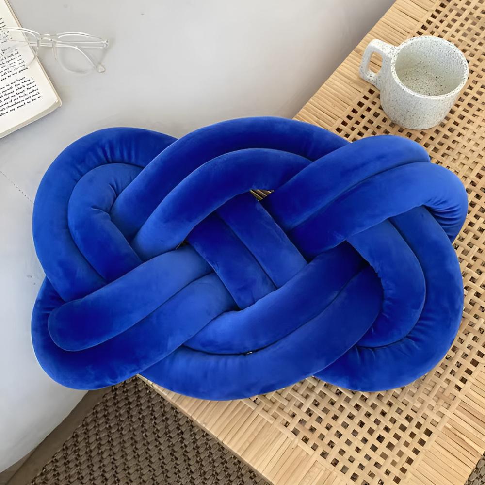 Coussin tressé moelleux