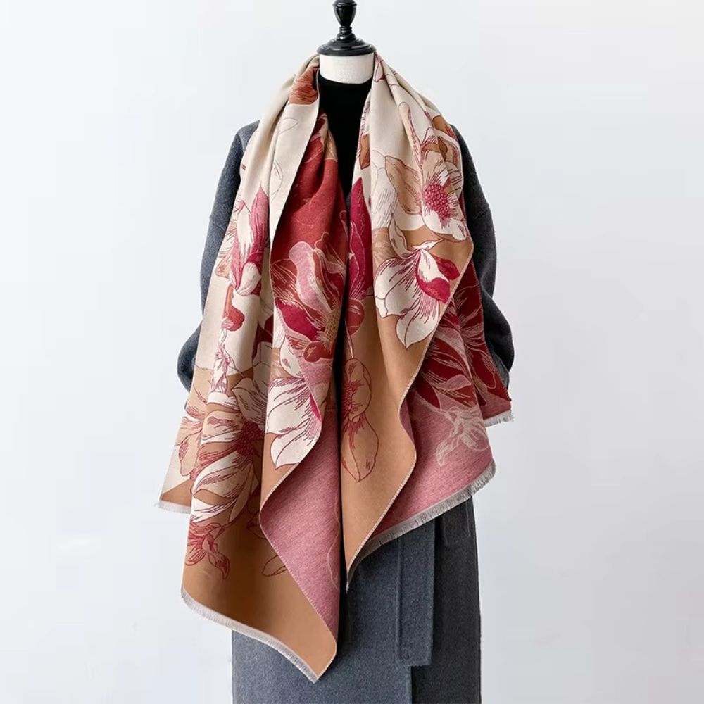 Châle réversible fleuri Fashion Bloom