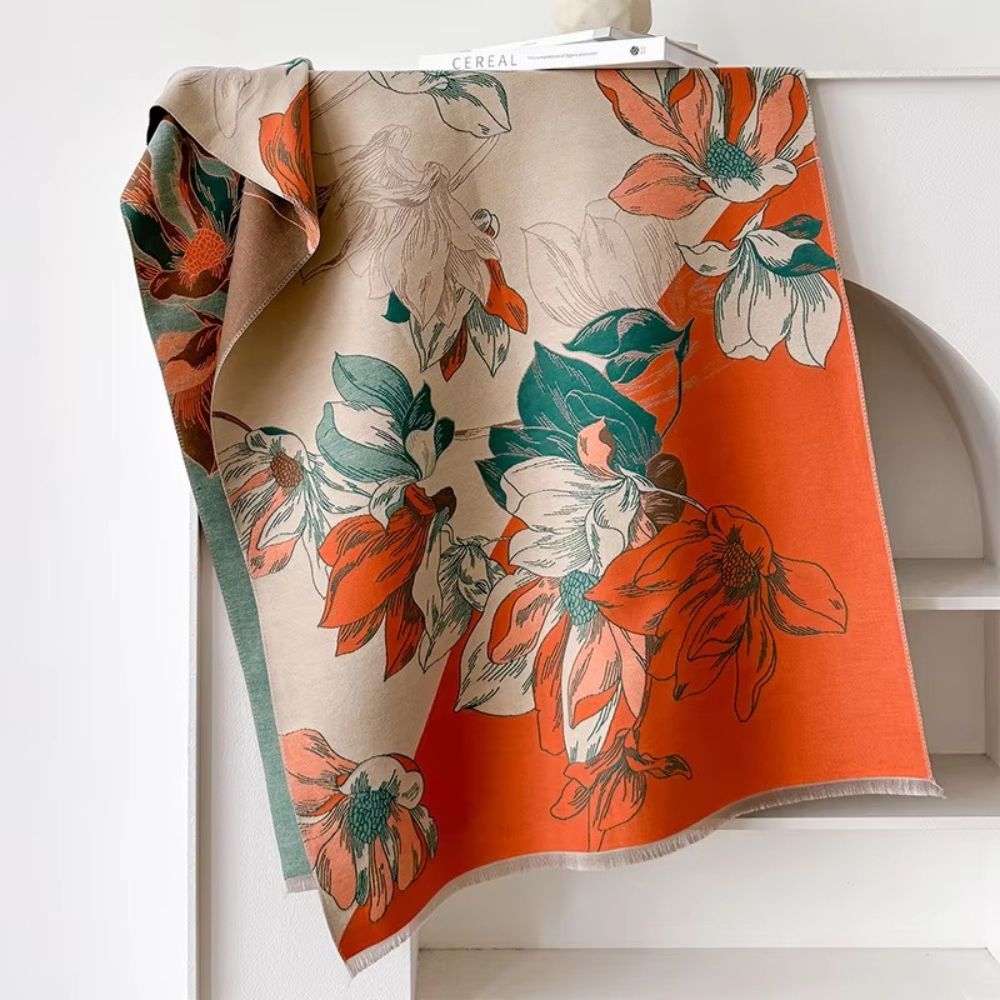 Châle réversible fleuri Fashion Bloom