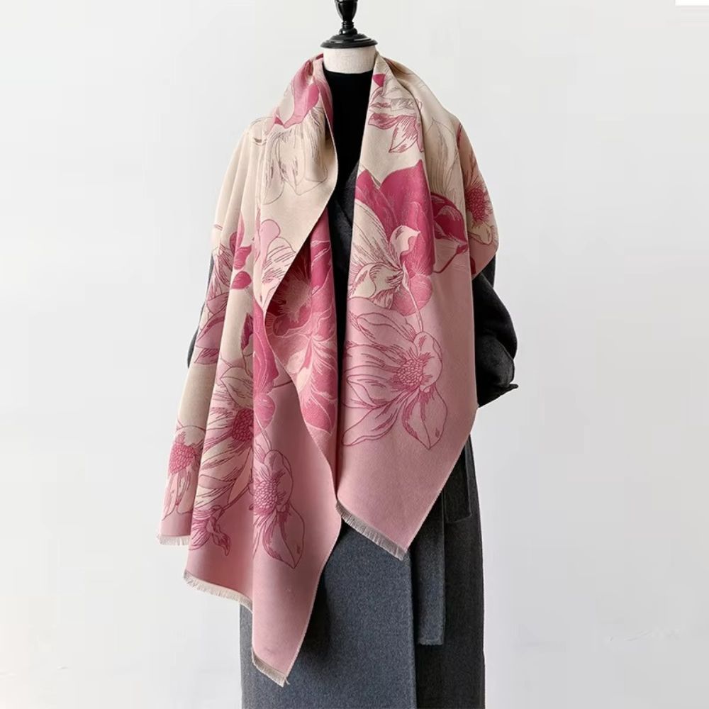 Châle réversible fleuri Fashion Bloom