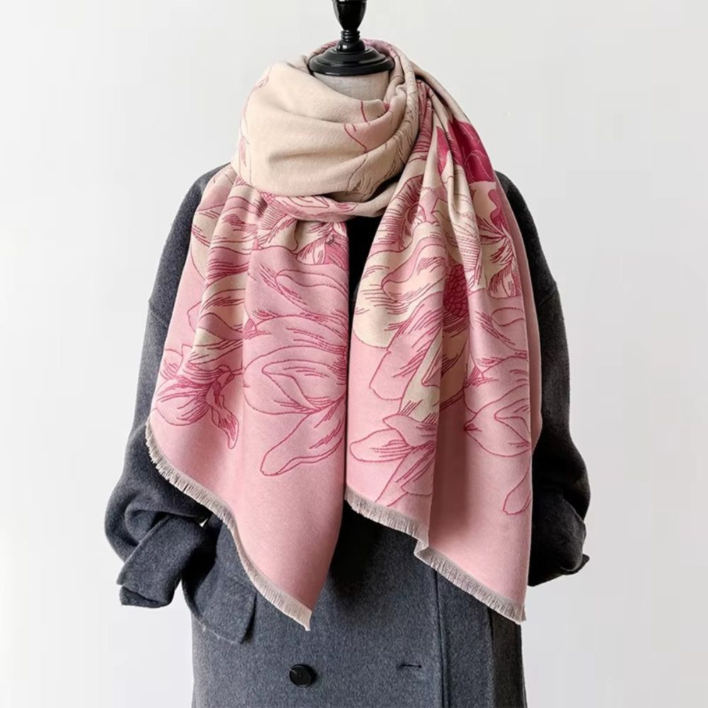 Châle réversible fleuri Fashion Bloom