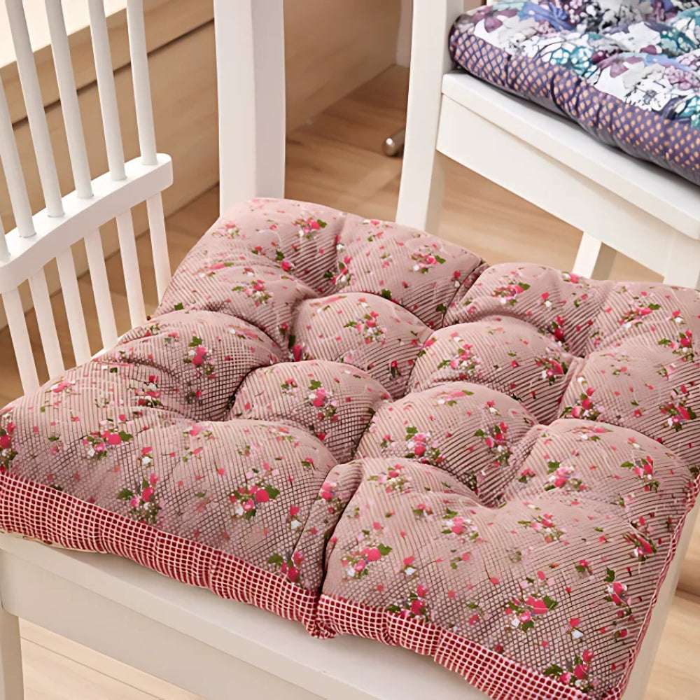 Galettes de chaise épaisses boho fleuries