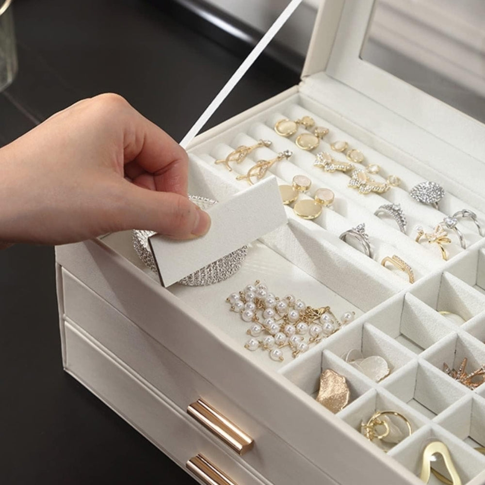 Boîte À Bijoux En Cuir 2 Tiroirs
