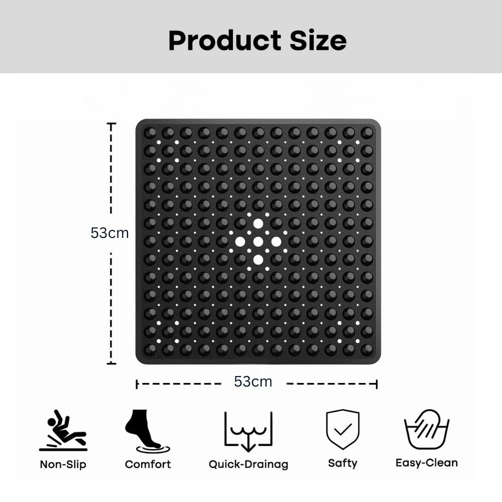 Tapis de bain antidérapant à ventouses
