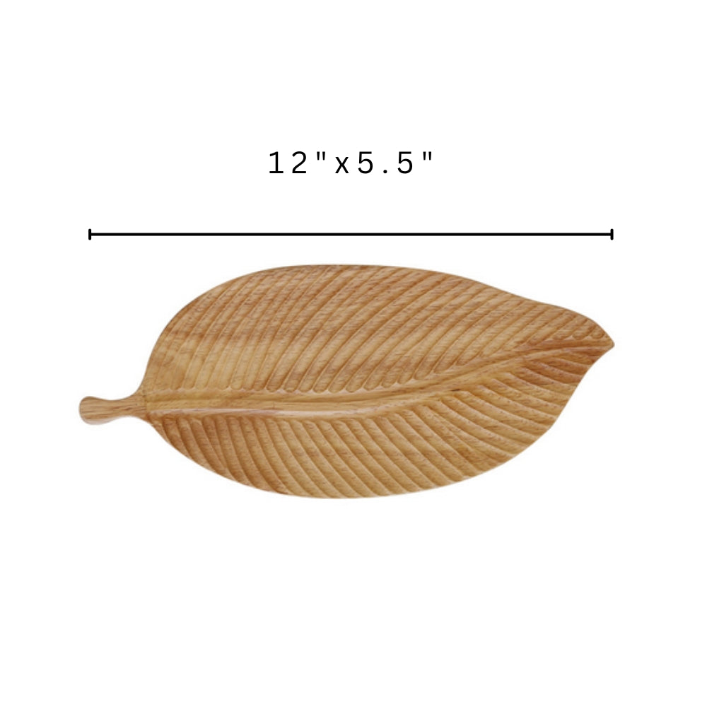 Plateaux de service en bois feuille rustique