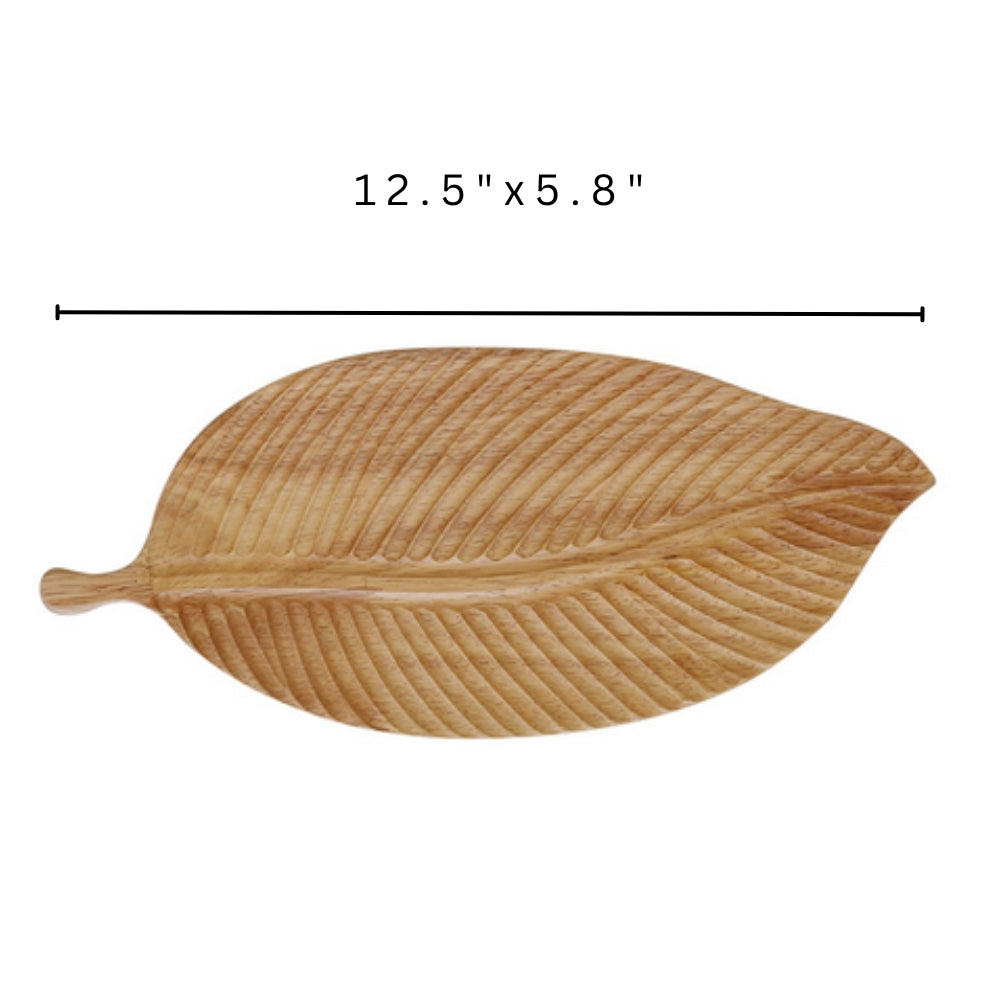 Plateaux de service en bois feuille rustique