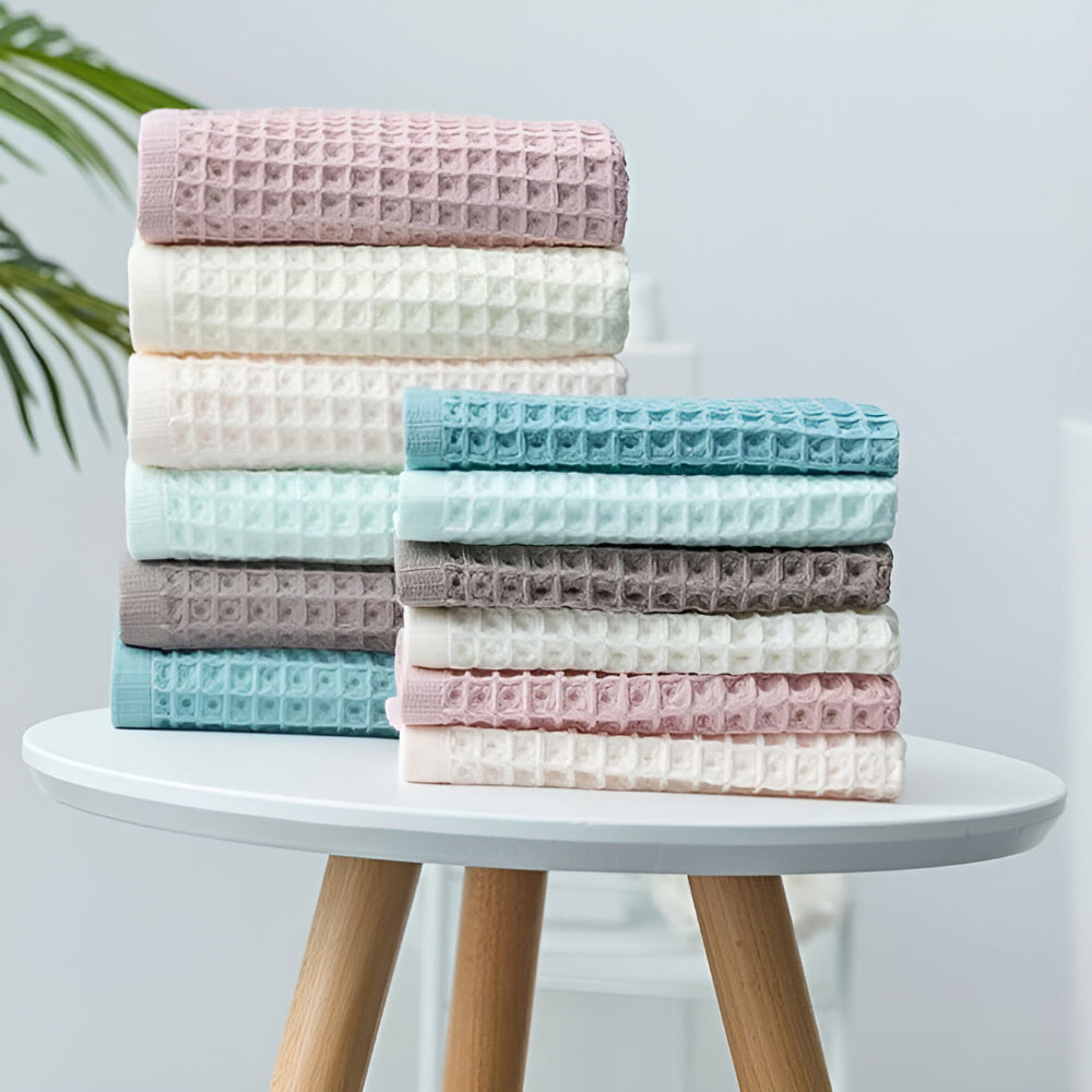 Serviette douce en nid d'abeille – Milky