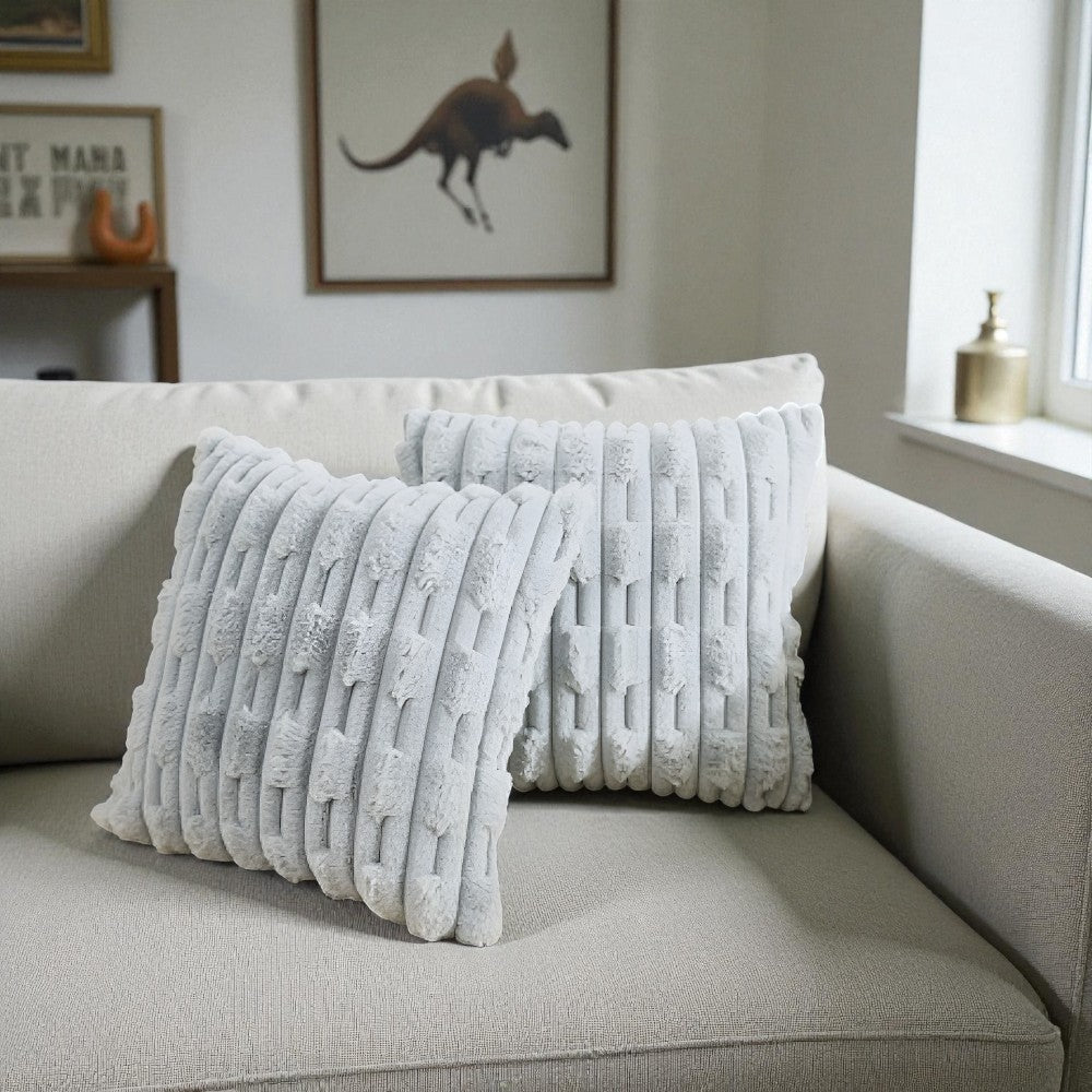 Housse de coussin moelleuse tissage Calm Weave