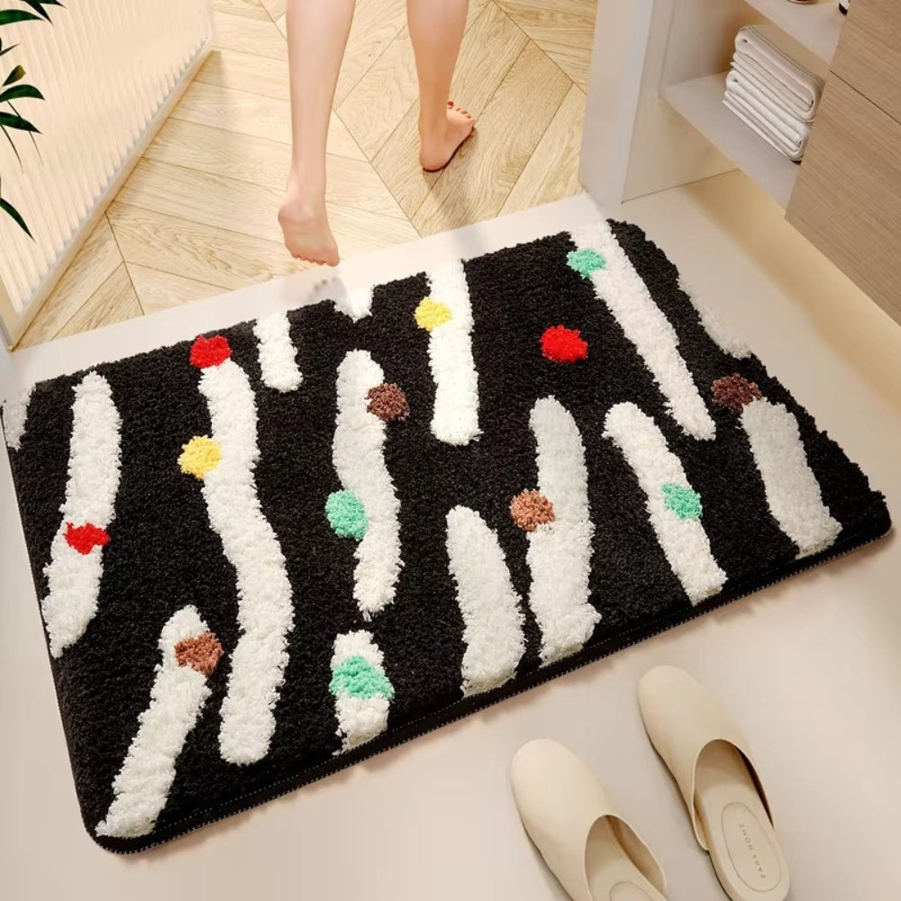 Tapis de bain couleurs bonbon