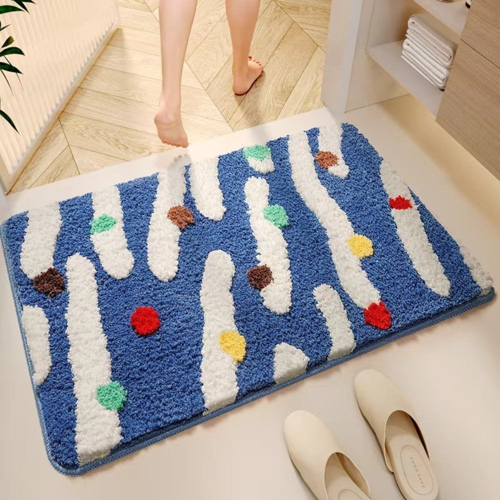 Tapis de bain couleurs bonbon