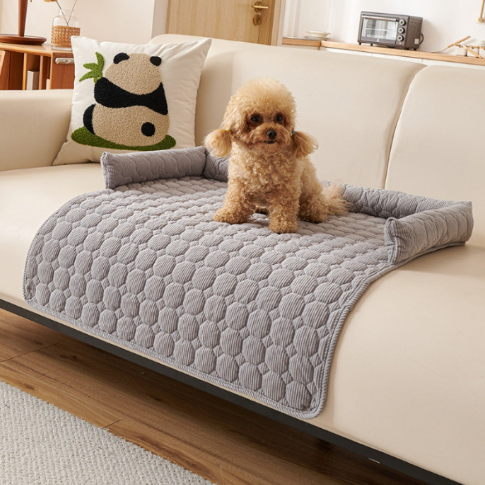 Panier matelassé antidérapant à rebords pour chien