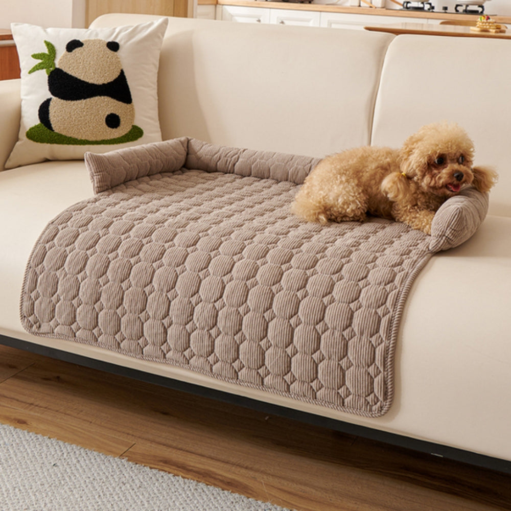 Panier matelassé antidérapant à rebords pour chien