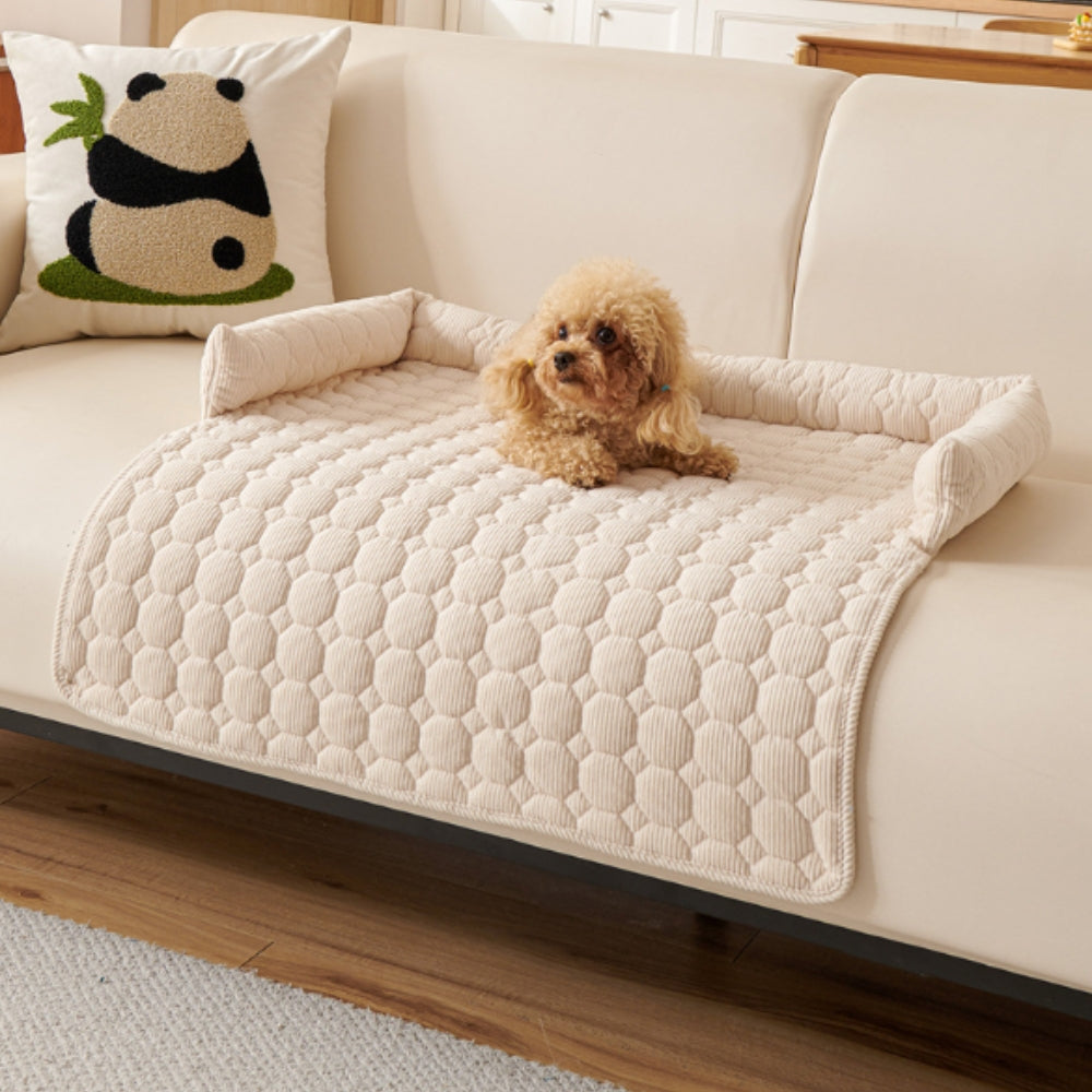 Panier matelassé antidérapant à rebords pour chien