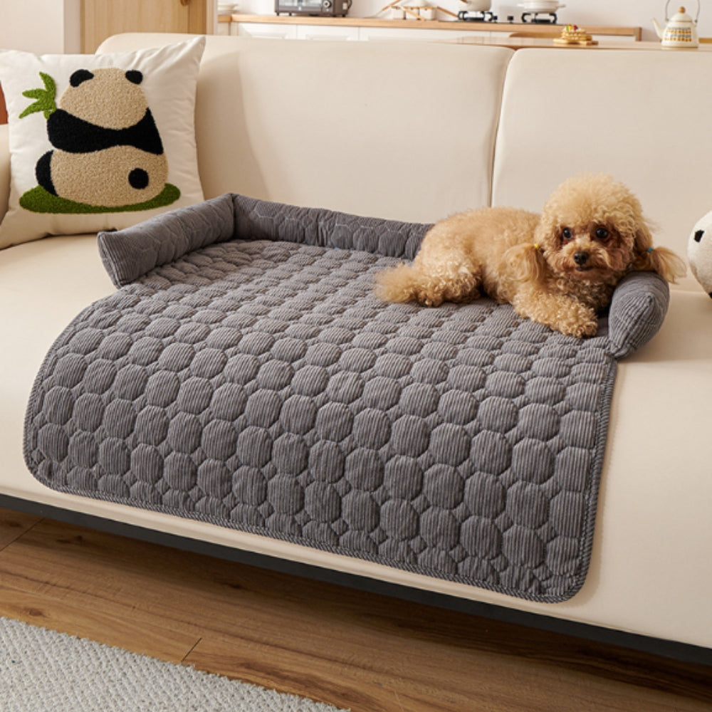 Panier matelassé antidérapant à rebords pour chien